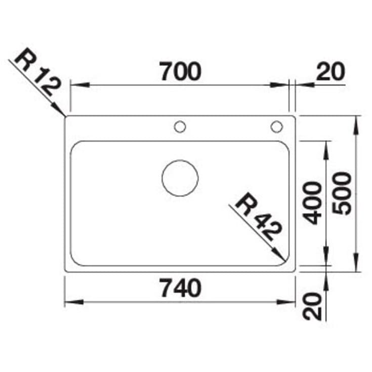 Blanco Solis 700-IF/A MXI køkkenvask, 74x50 cm, rustfrit stål