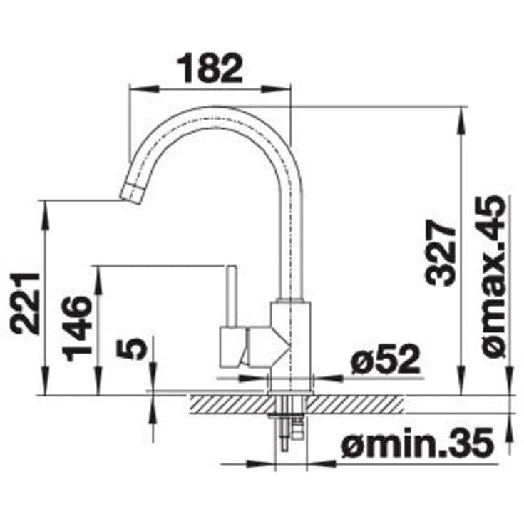 Blanco Mida køkkenarmatur, krom