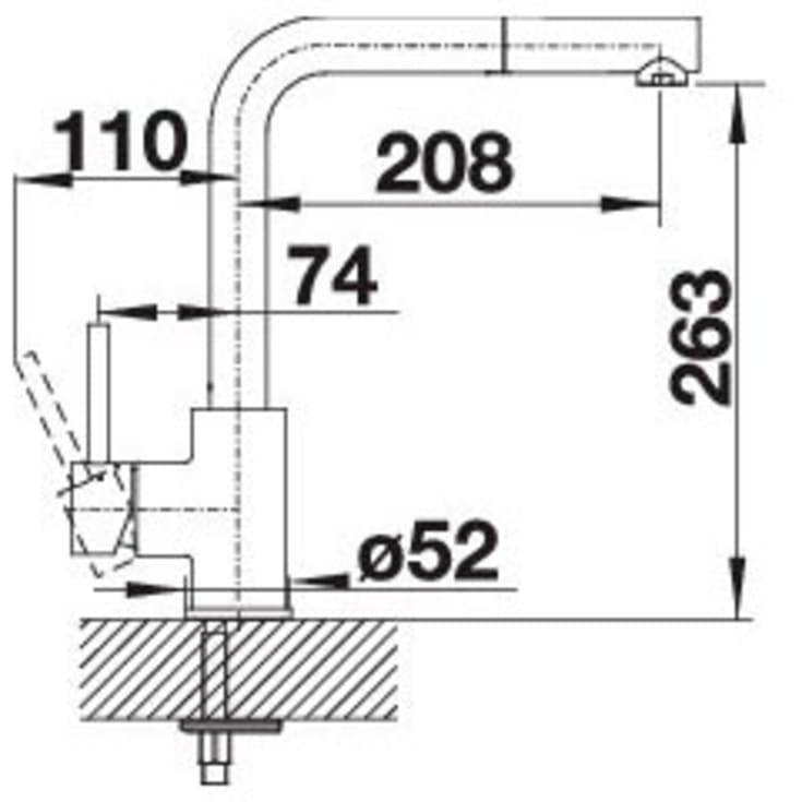 Blanco Mila-S køkkenarmatur, udtrækstud, mat sort