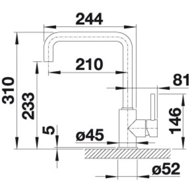 Blanco Mili køkkenarmatur, antracit