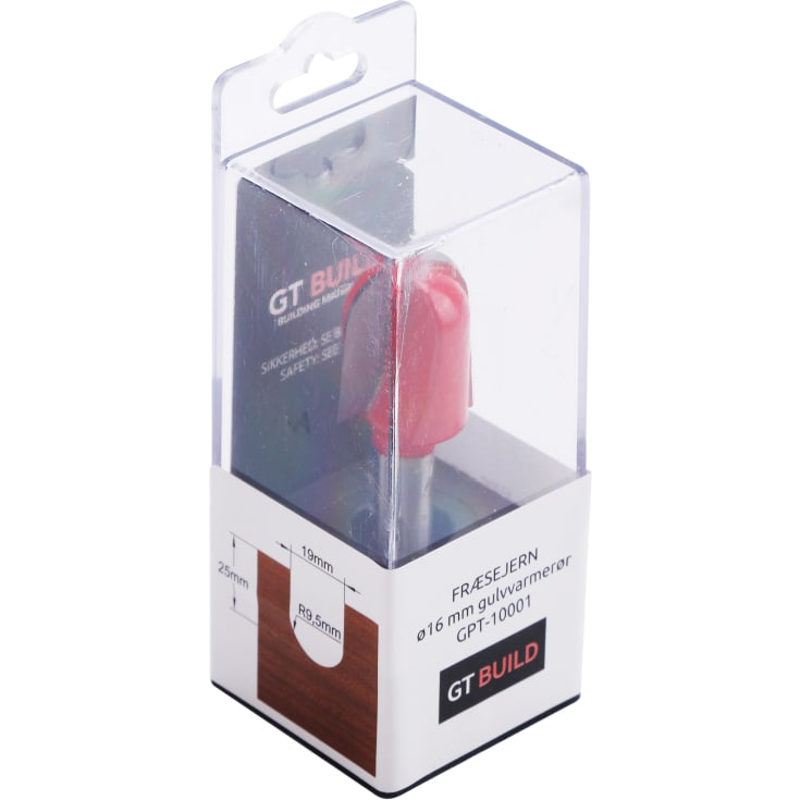 Fræsejern, Ø8 mm, til Ø16 mm rør i 22 mm spånplader