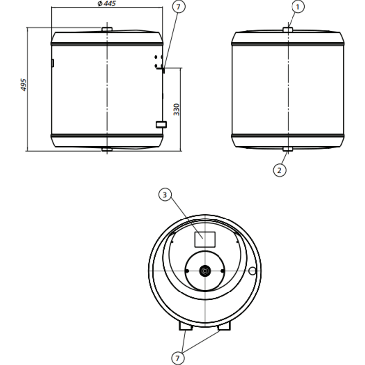 Nibe UKV 40 utjämningskärl, 40 liter