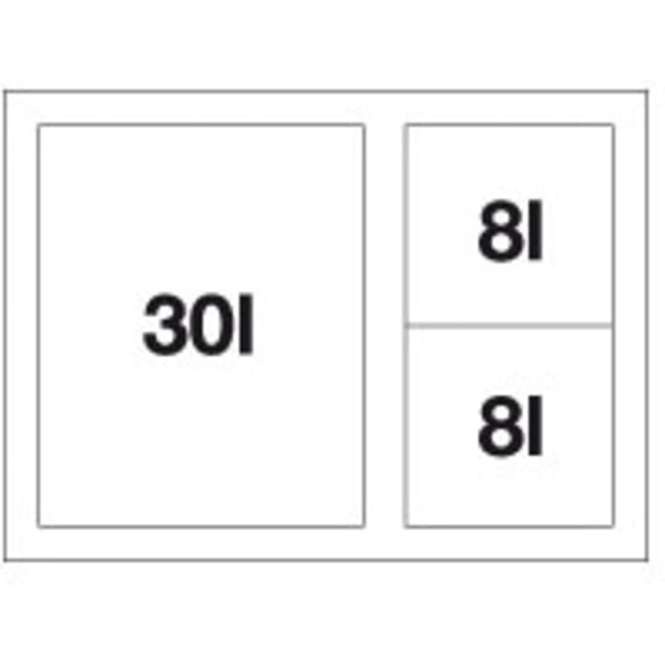 Blanco Select II XL 60/3 affaldssystem, 46 liter, sort