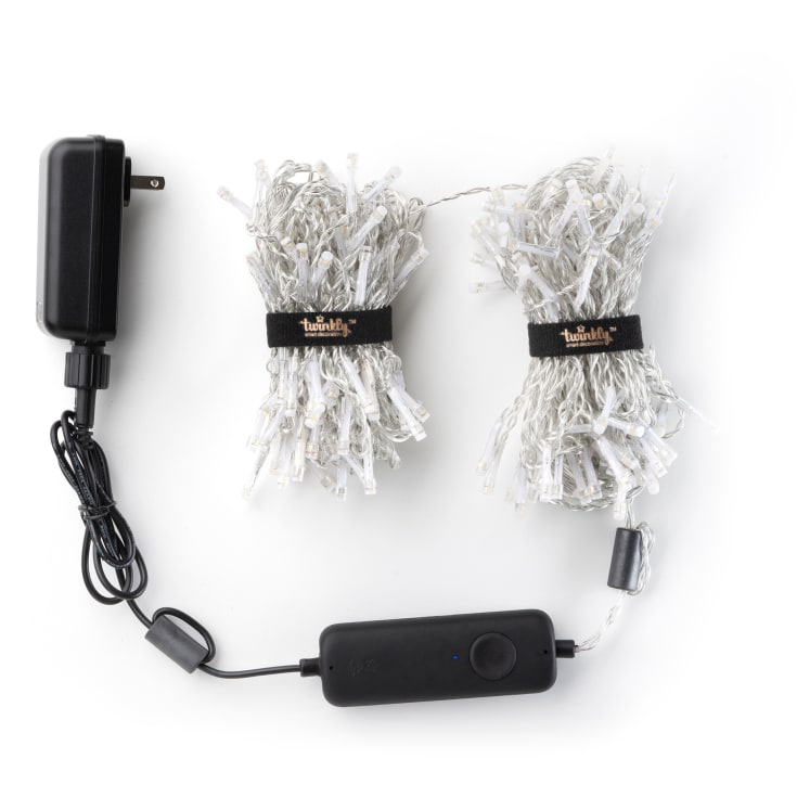 Twinkly udendørs lysgardin, 210 farvede + hvide lys, 1x2,1 meter