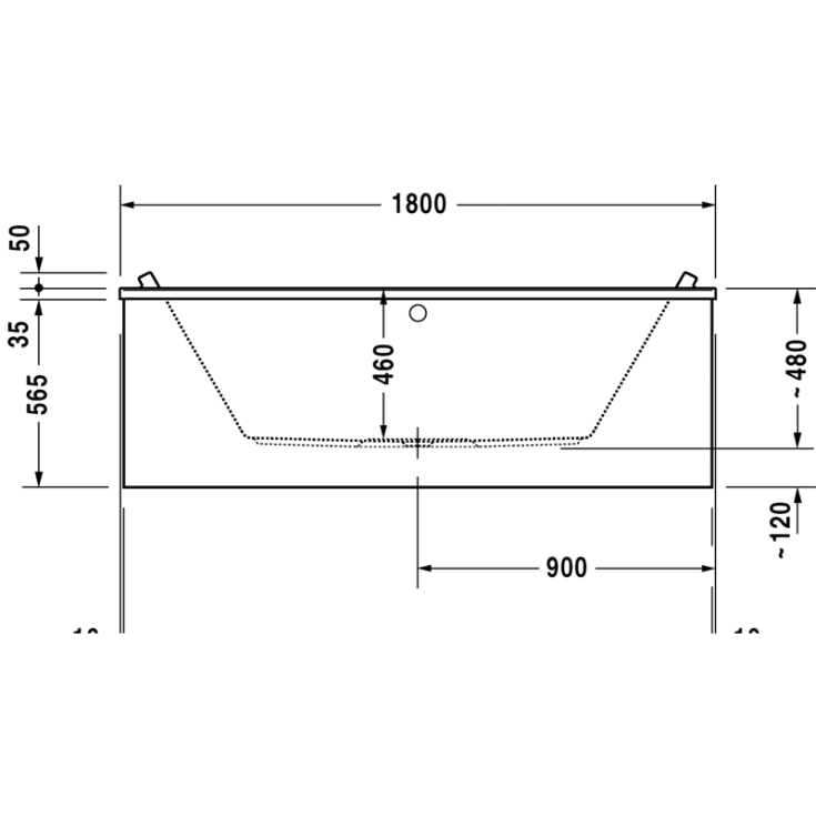 Duravit Starck badekar, 180x90 cm, hvid