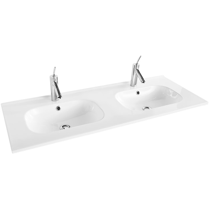 Dansani Luna Kantate håndvask, 121x45,5 cm, hvid