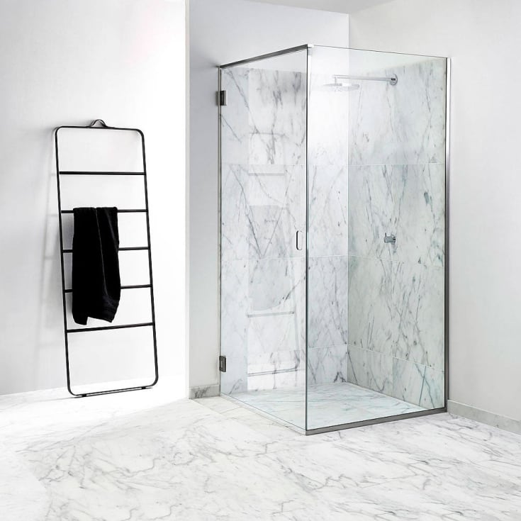 Unidrain GlassLine dusjdør, 77,6 cm, klart glass