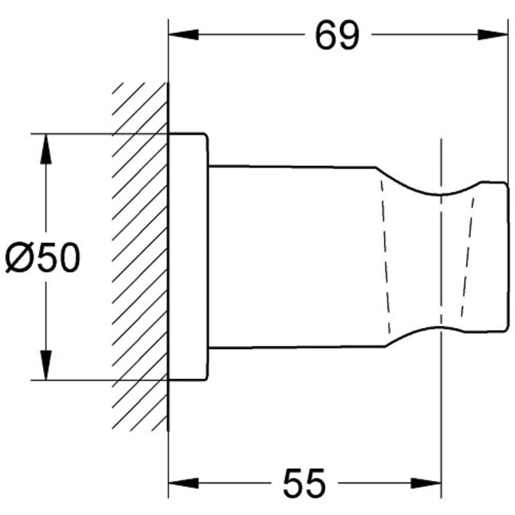 Grohe Rainshower håndbruserholder, hvid