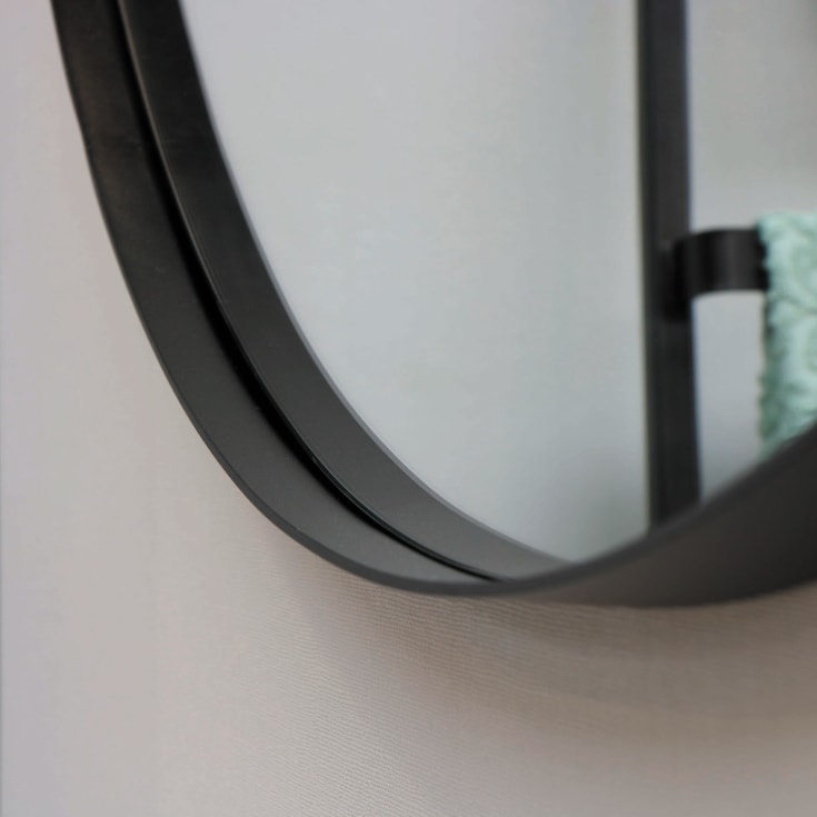 Sanibell Proline spegel, Ø100 cm, matt svart