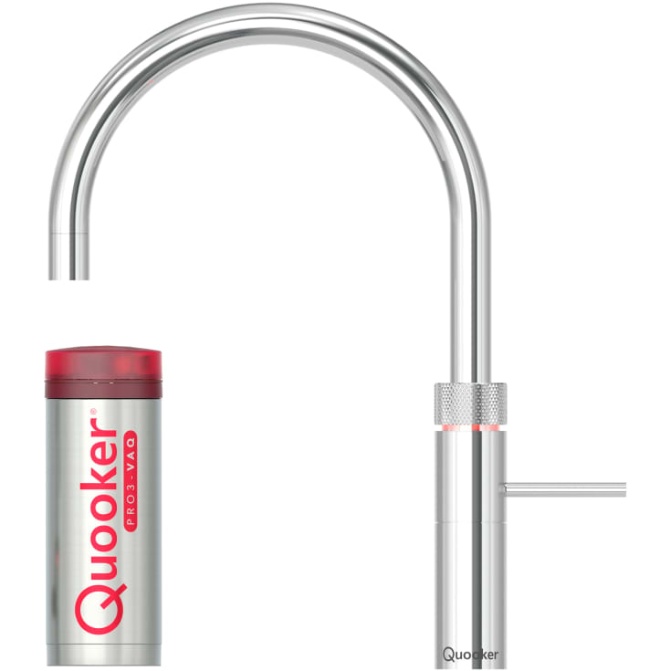 Quooker Fusion Round kjøkkenkran, med PRO3 beholder, krom
