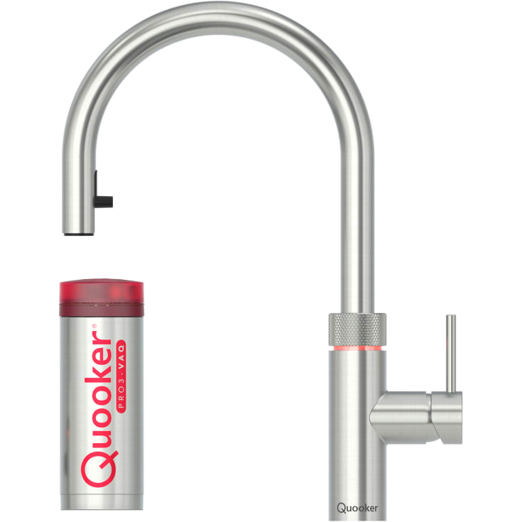 Quooker Flex Pro3 køkkenarmatur, kogende vand, stål