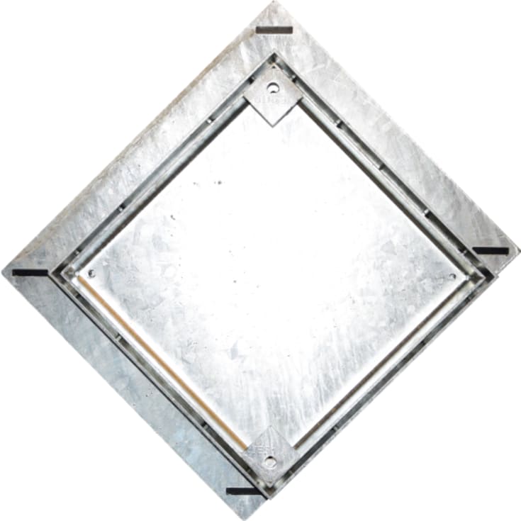 Jesmig afløbsrist Ø315/425 til fliser, fast karm, 60-79 mm