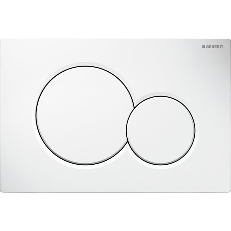 Geberit Sigma 01 Round spolplatta, vit