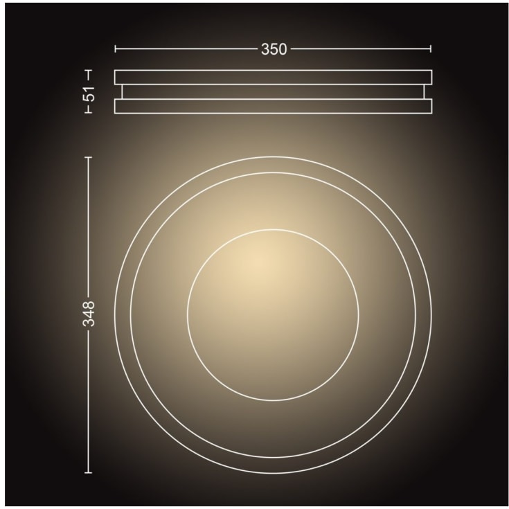 Philips Hue Connected Being plafond, sort