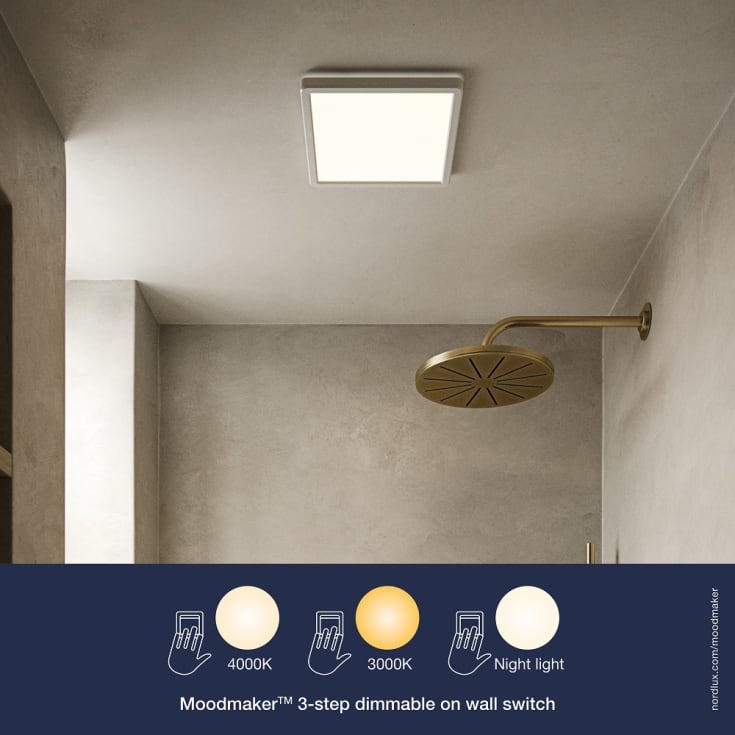 Nordlux Oja Square loftlampe, justerbar lysfarve, hvid