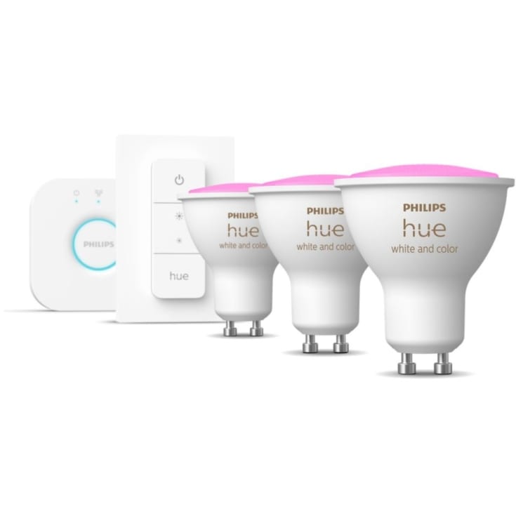 Philips Hue White Color Ambiance GU10 spotlampa, startpaket