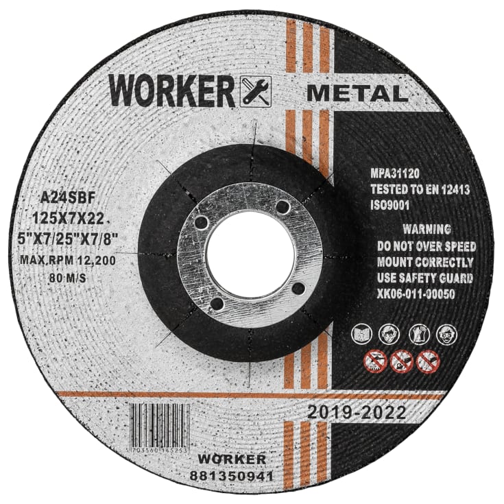 Worker Slipeskive Ø125mm tykkelse 7,0mm - universal