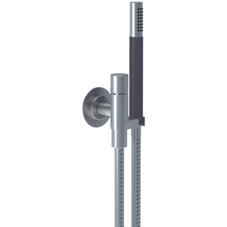 Vola 070R holder med kontraventil, holder høyre, hånddusj, messing natur