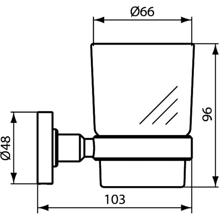 Ideal Standard IOM tannbørsteholder, matt sort