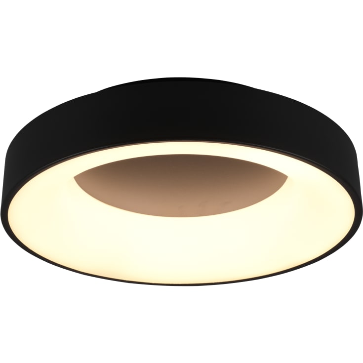 Trio Lighting Girona plafond, sort, Ø45 cm