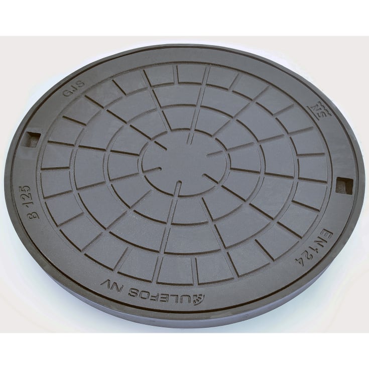 Ulefos 600 mm dæksel med UP-pakning, uden lås, 12,5 t, GG U60C