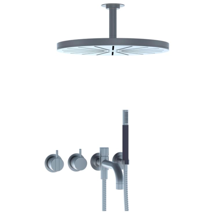 Vola 2441DT8-081 kar/dusjbatteri, tut, takdusj og hånddusjj, messing