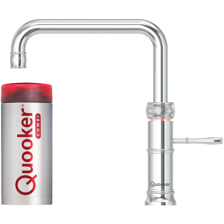 Quooker Classic Fusion Square Combi køkkenarmatur, kogende vand, krom
