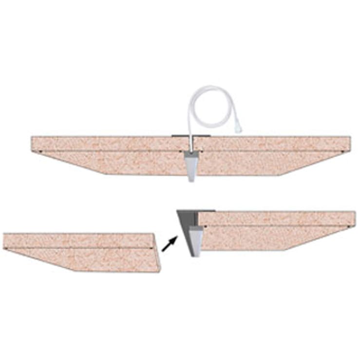 Green:ID LED skinne, troldtekt, undercountersunk, driver, 120 cm, 3000K