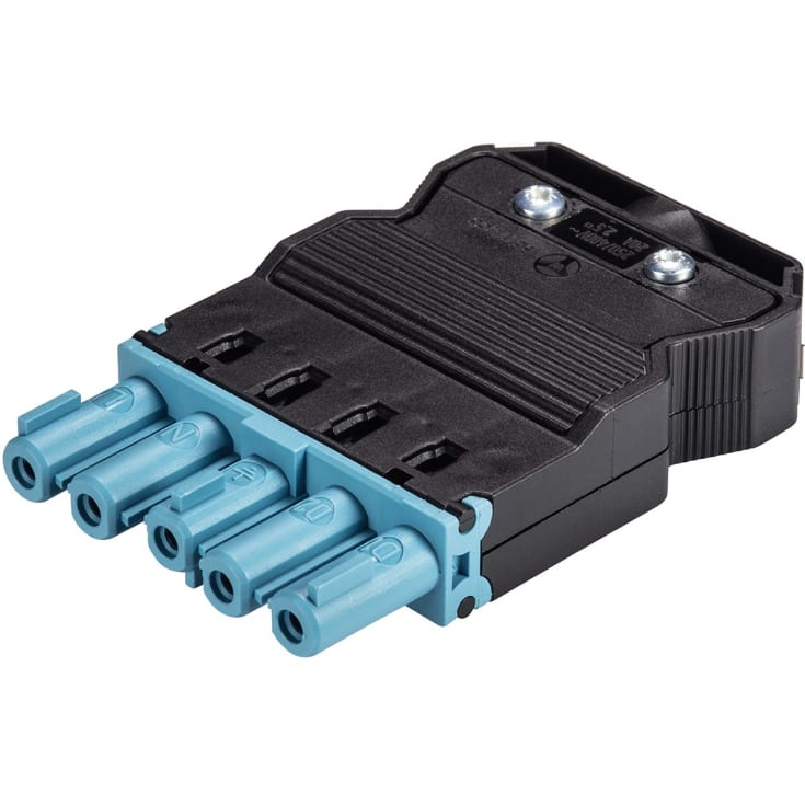 GST18i5 Stik Skrue Hun 5P 0,75-2,5mm² Ø8,5-12,5 mm Blå