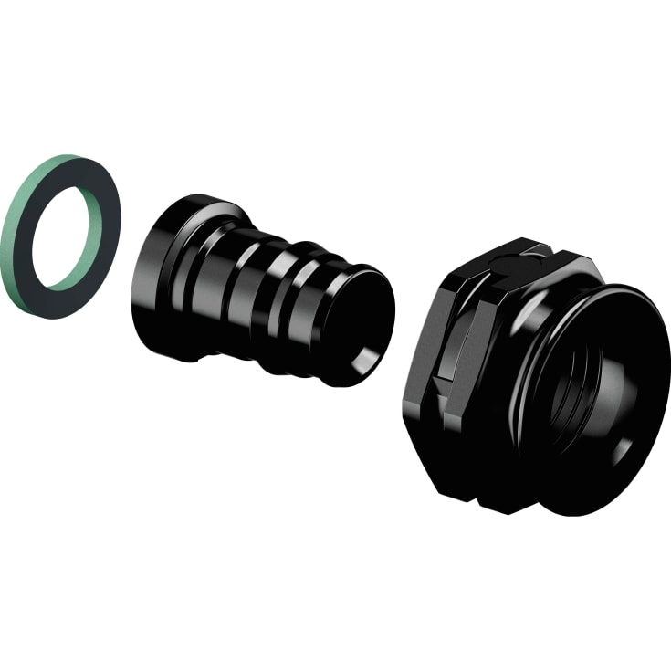 Uponor Q&E rettnippel med løpemutter PPSU, 16xG1/2"SN