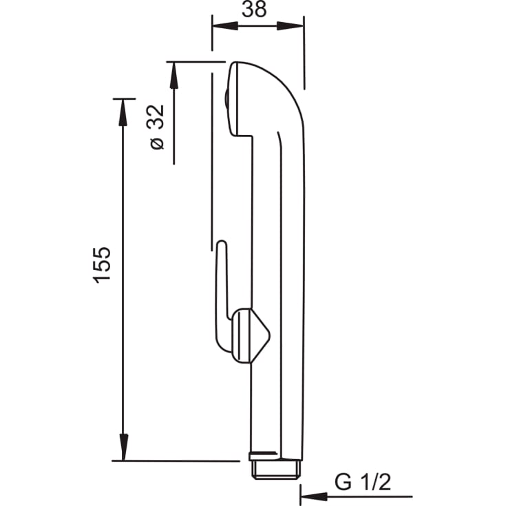 Oras Bidetta bidetbruser, krom