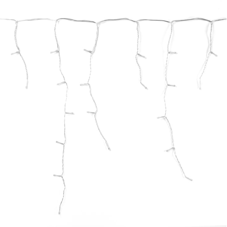 Twinkly istapper udendørs lyskæde, 190 farvede + hvide lys, 5 meter