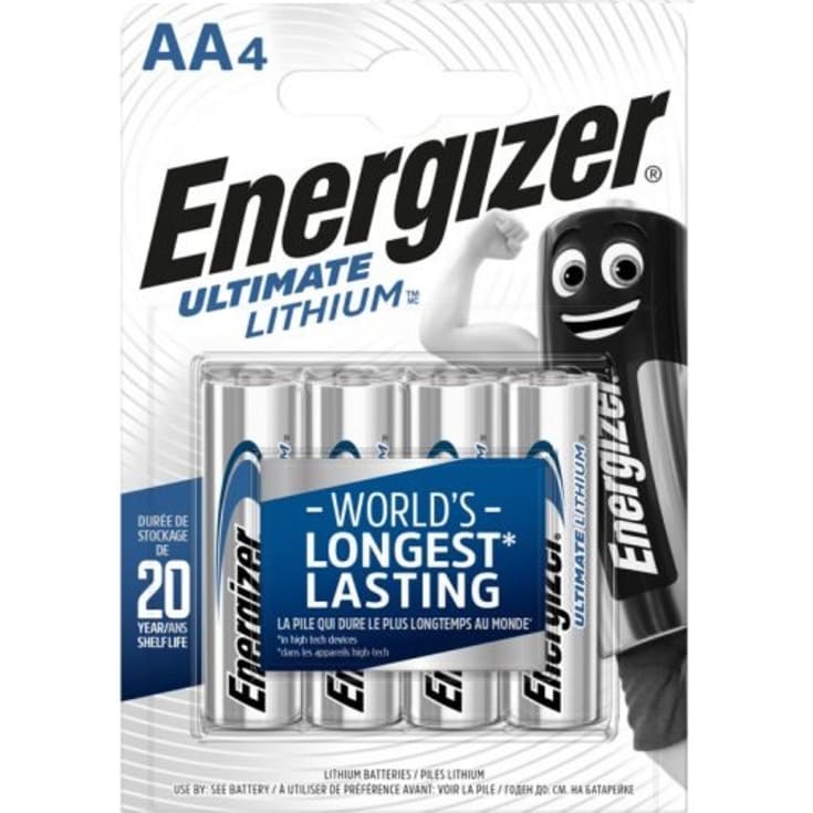Energizer Ultimate AA Lithium batterier - 4 stk.