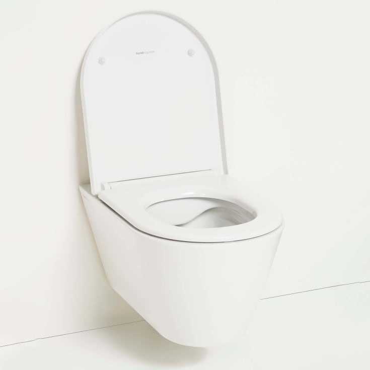 Kartell Laufen væghængt toilet, uden skyllekant, mat hvid