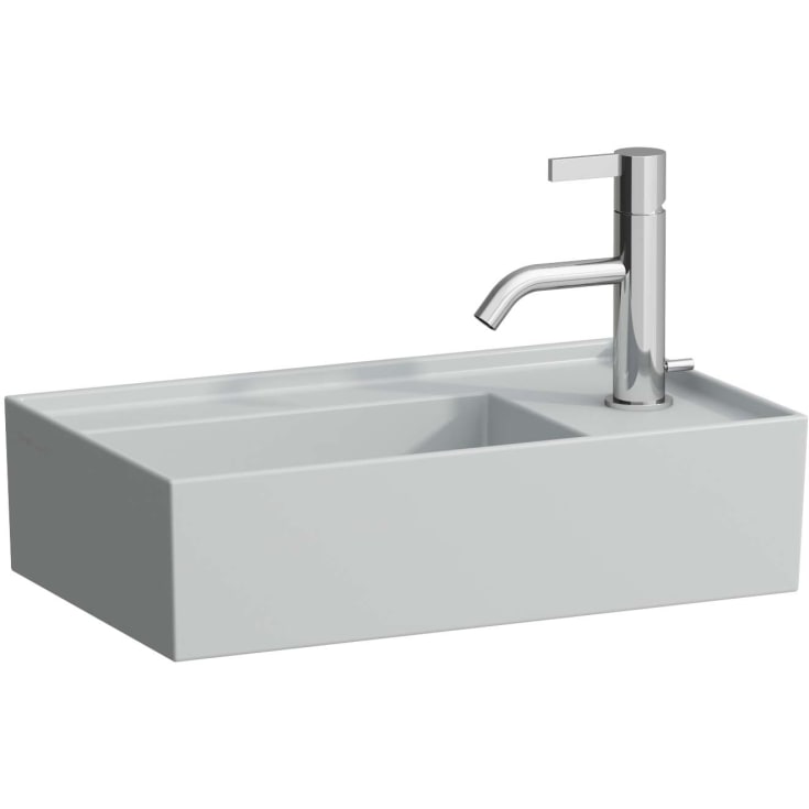 Kartell Laufen tvättställ, 46x28 cm, höger, matt grå