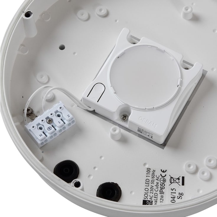 SG Uno udendørs væglampe, 3000K, hvid