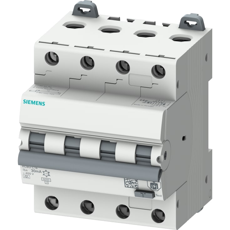 Kombinationsbrytare Strömbrytare/HPFI C 16A 4P 30mA 5SU1346-7FP16