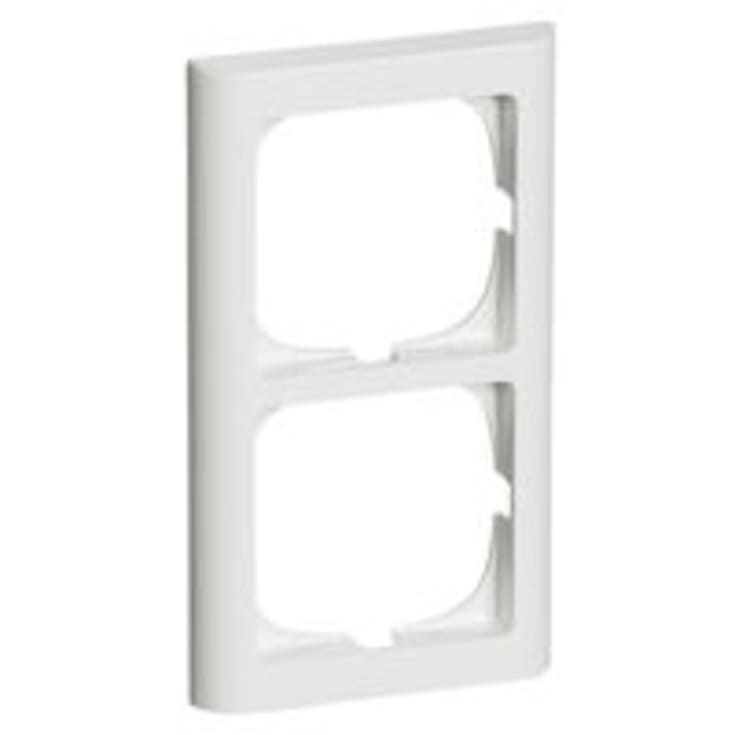 LK Fuga Softline 63 ramme, 2x1 modul, lodret, hvid