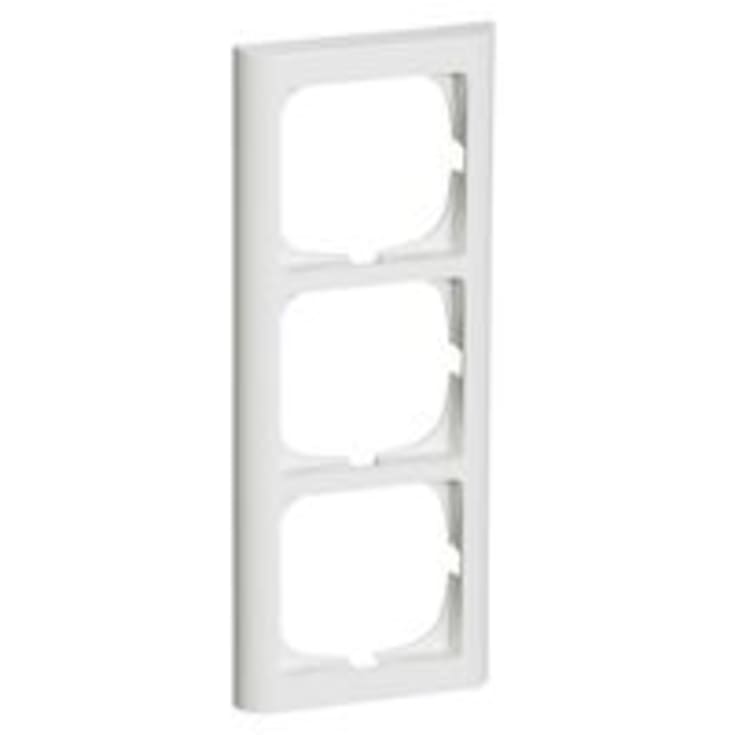 LK Fuga Softline 63 ramme, 3 modul, lodret, hvid