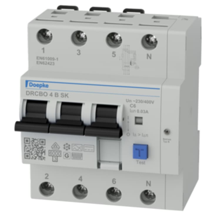 Doepke DRCBO4 Combi HPFI C 6A 30mA Type B SK 3P+N 4,5M 6 kA