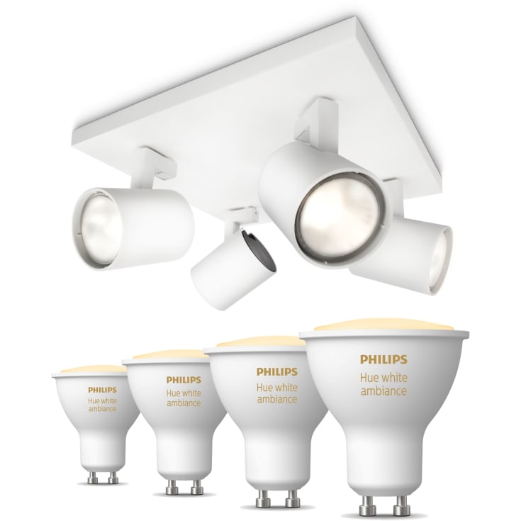 Philips Runner spotter i tak, 4 spotter, Hue White Ambiance pærer