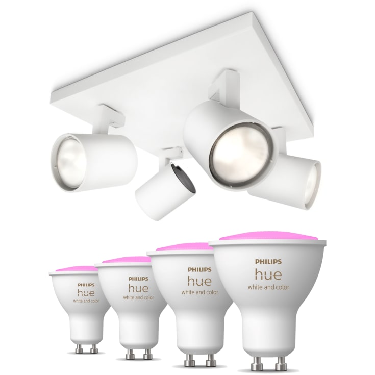 Philips Runner spotter i tak, 4 spotter, Hue White Color Ambiance pærer