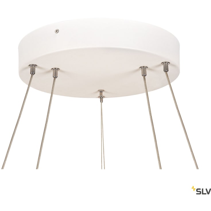 SLV One Double pendellampa, vit, Ø60 cm