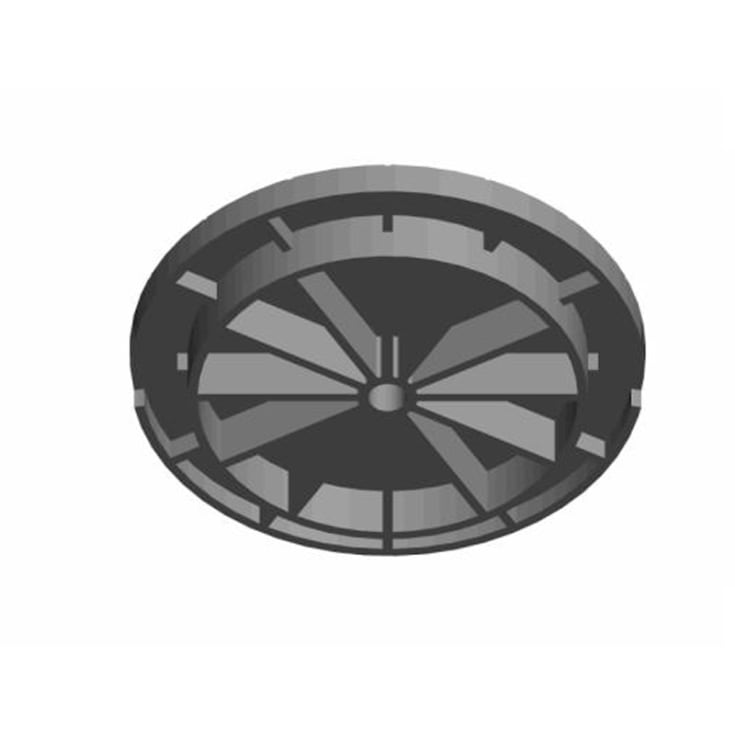 Lauridsen brønddæksel til 600mm kegle, plast, Ø760 mm