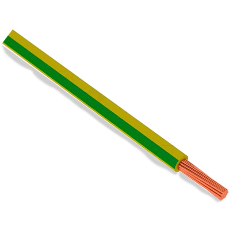 Ledning H07Z-K HF 90° 1G50 mm² gul/grøn T500