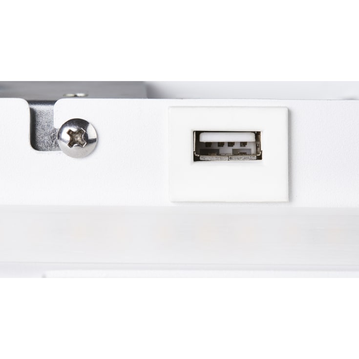 SLV Somnila USB væglampe, hvid, højre