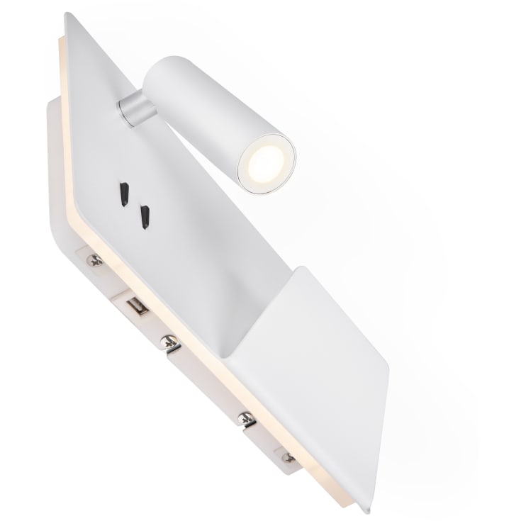SLV Somnila USB væglampe, hvid, højre