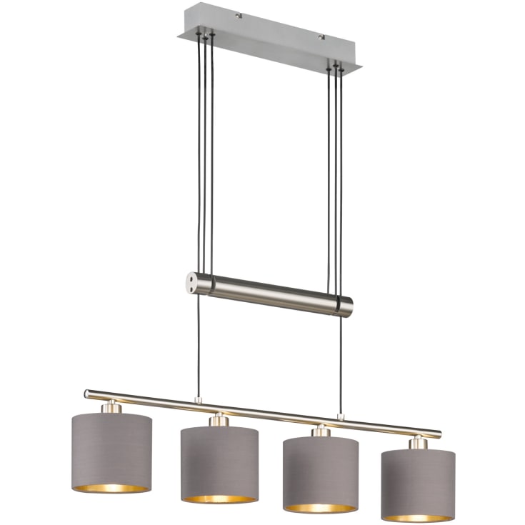 Trio Lighting Garda pendellampa, borstat stål
