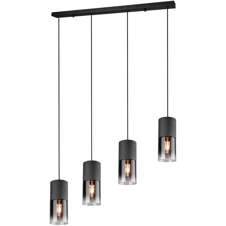 Trio Lighting Robin pendellampa, svart/rökfärgad