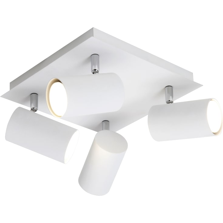 Trio Lighting Marley takspotlight, 4 spotlights, vit